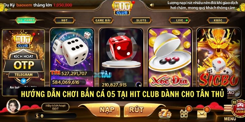 Hướng dẫn chơi bắn cá 05 tại hit club dành cho tân thủ